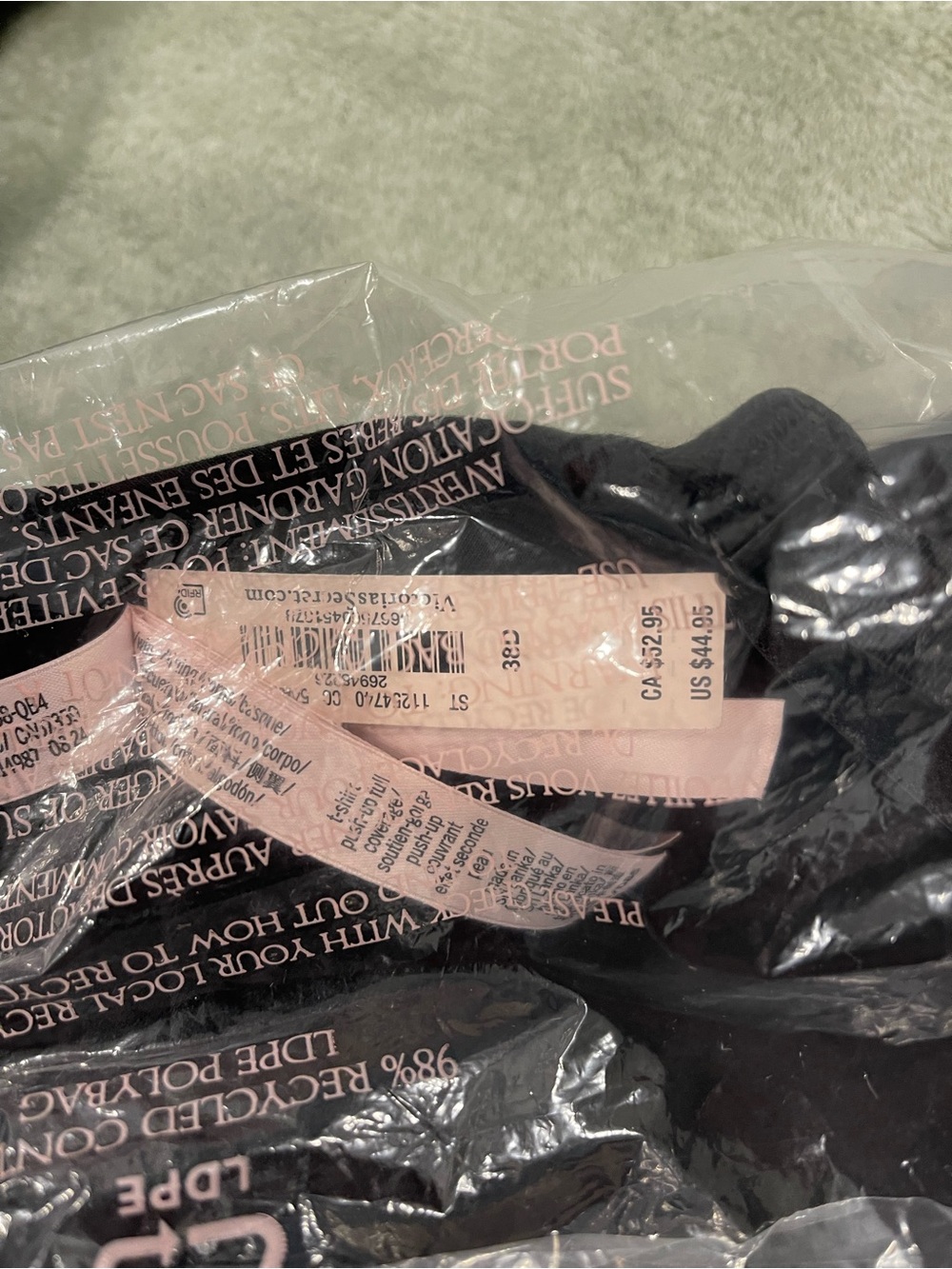 Victoria's Secret Black Longline Bra and panty set with Rhinestone Accent NWT - Picture 5 of 9